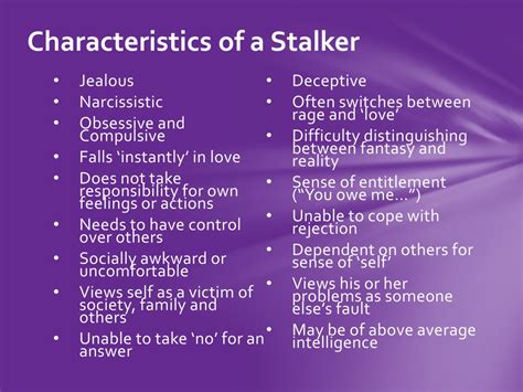 stalker personality traits.